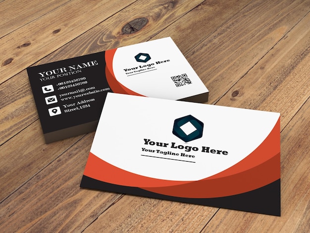 PSD business card and template mockup