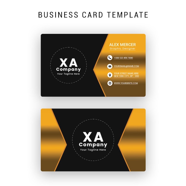 PSD a business card template that says xa on it