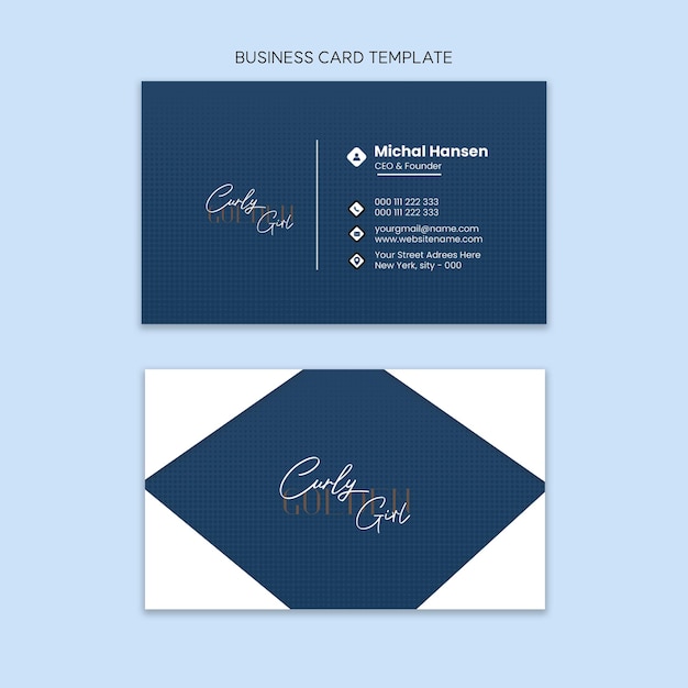 PSD business card template vector illustration art stock