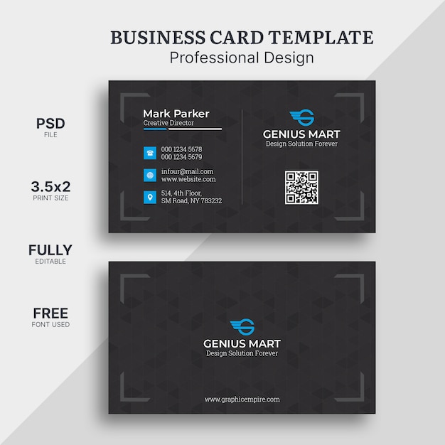 PSD business card template