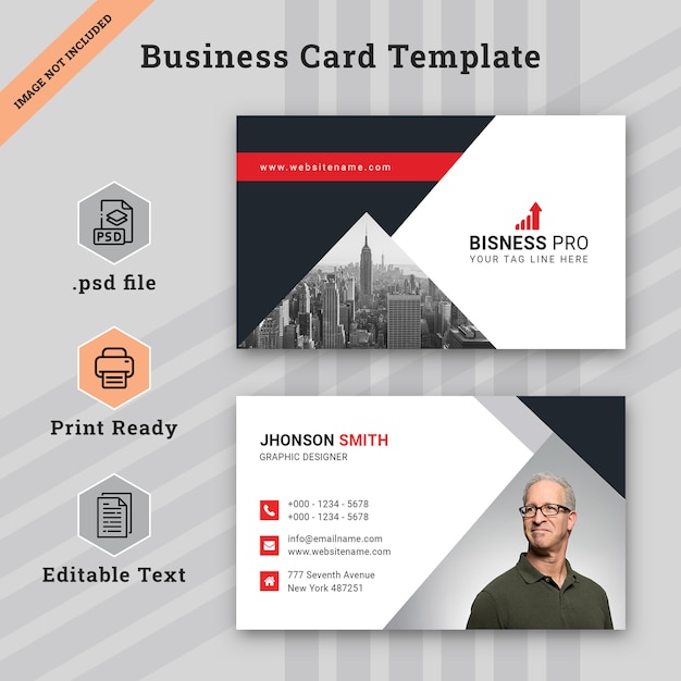 PSD business card template