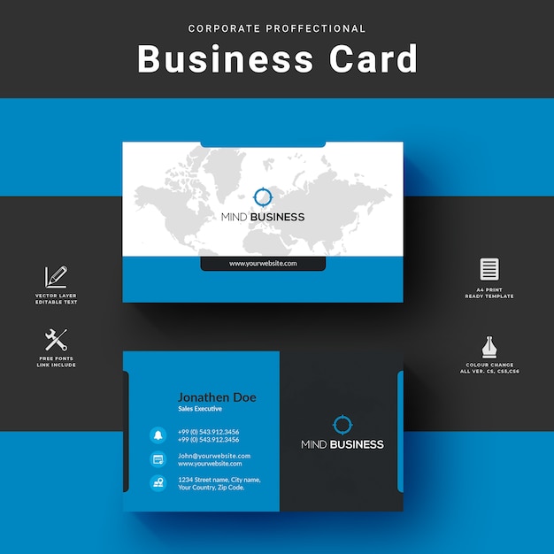 PSD business card template