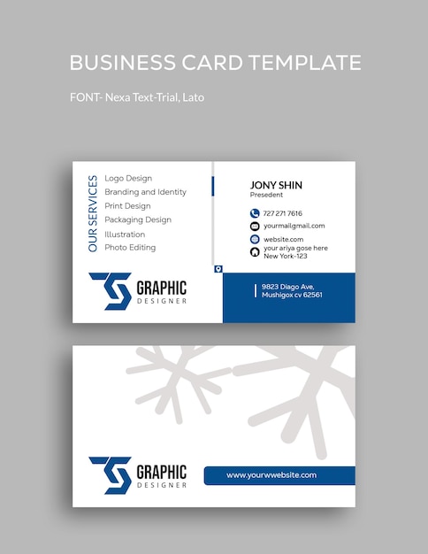 PSD business card template