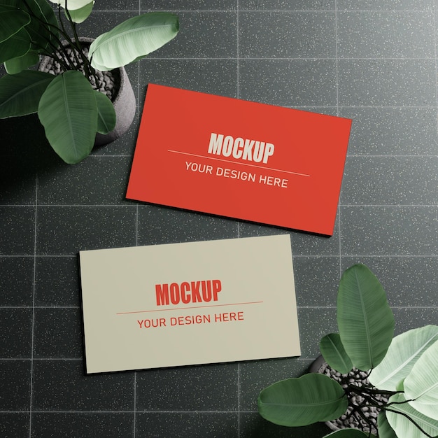 PSD a business card that says mockup on it