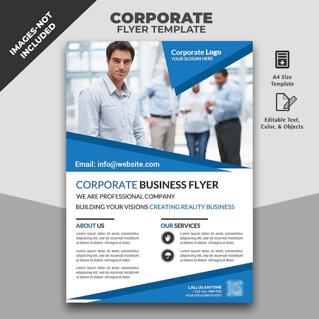 a business card with a business card that says corporate business on it