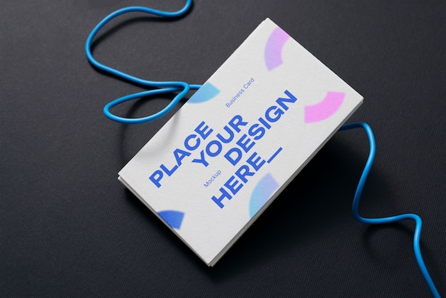 PSD business card with colors wire