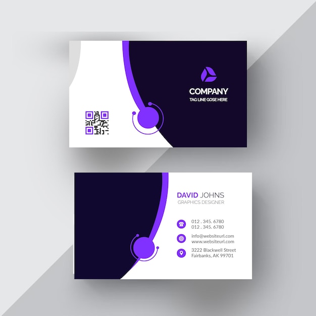 PSD a business card with the company logo on it