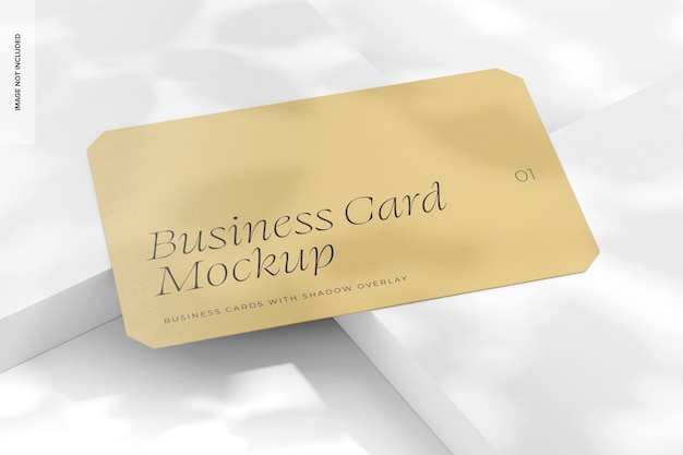 Business card with shadow overlay mockup