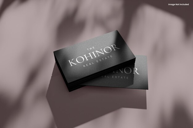 PSD business card with shadows mockup