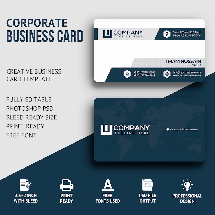 PSD business card
