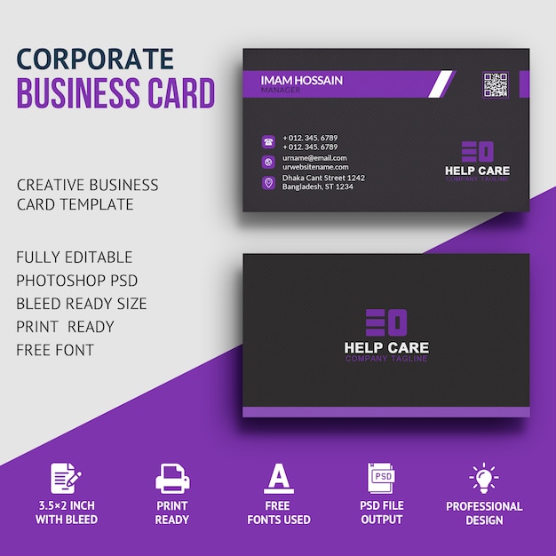 PSD business card