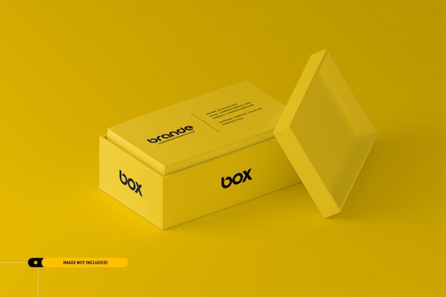 Business cards in a box mockup