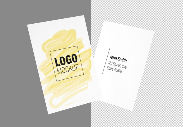 Business cards mockup isolated