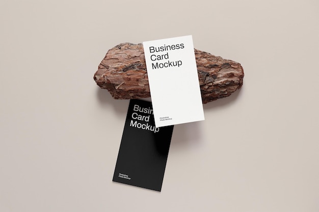 Business cards mockup scene