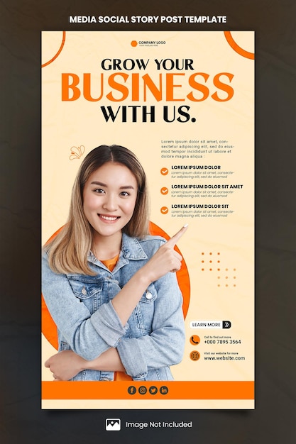 Business class media social story post template