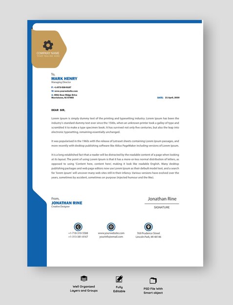 Premium PSD | Business company flyer template