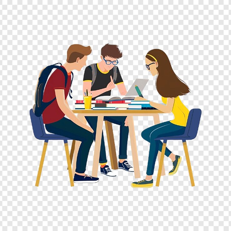 PSD business concept illustration on the subject of teamwork