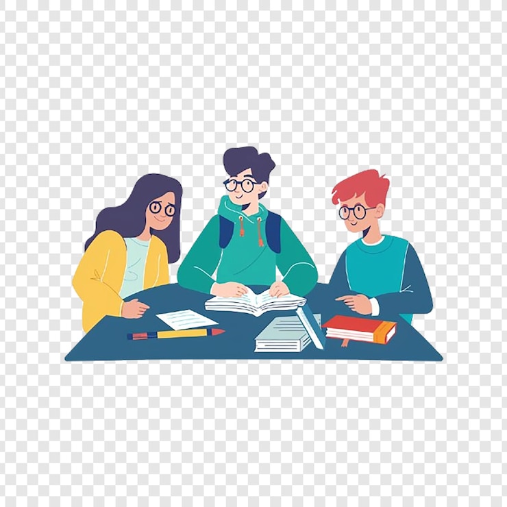 PSD business concept illustration on the subject of teamwork