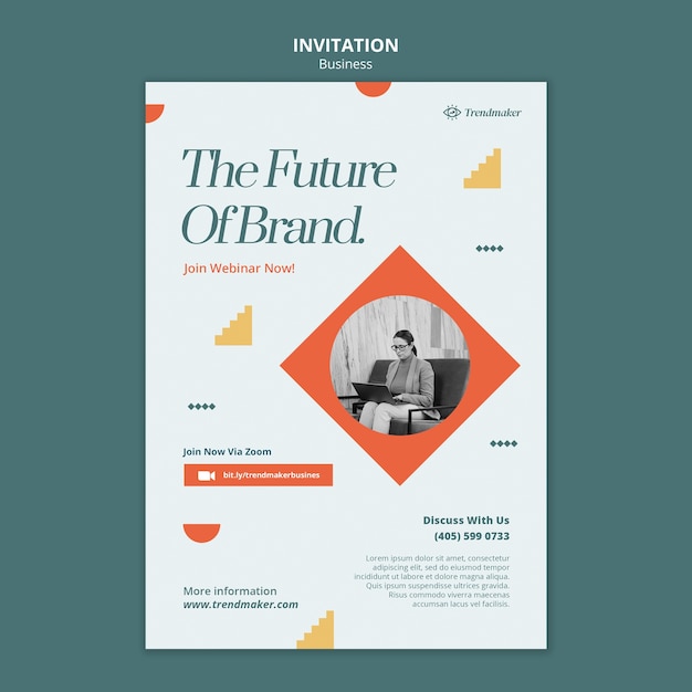 PSD business concept invitation template