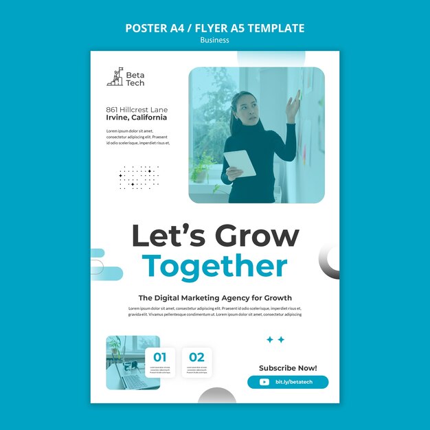 Business concept poster template