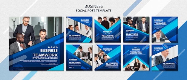 PSD business concept social media post template