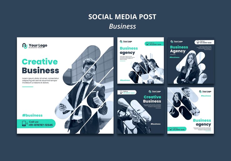 PSD business concept social media post template