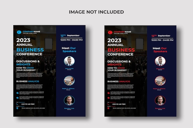 비즈니스 컨퍼런스 전단지 템플릿