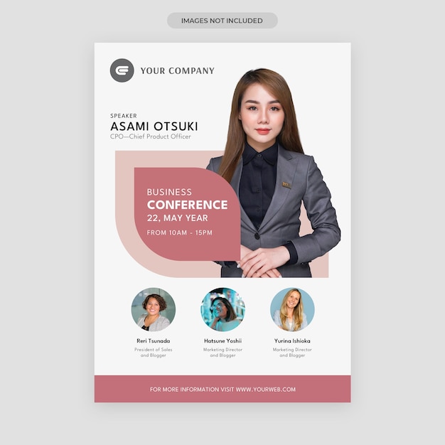 PSD business conference flyer template