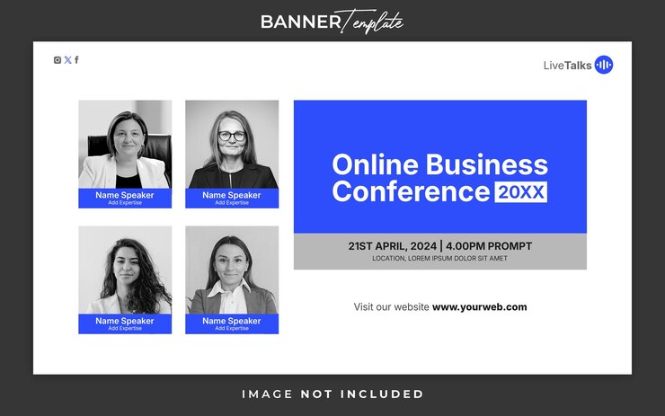 PSD business conference social media web banner template