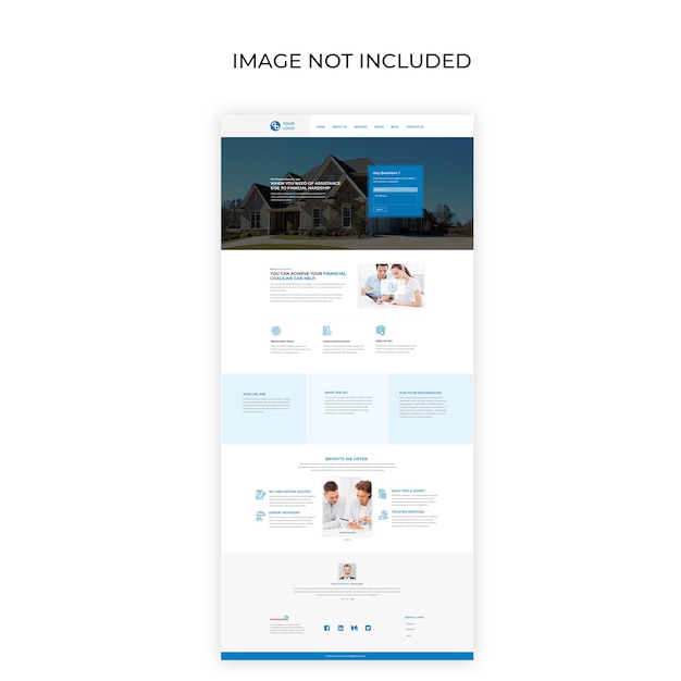 PSD business and consulting landing page