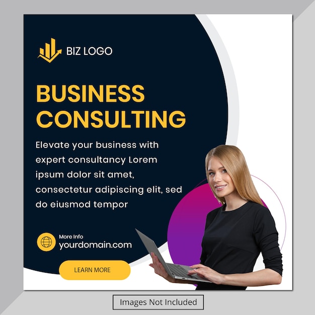 PSD business consulting social media post free psd