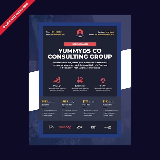 Business corporate flyer template