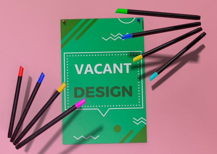 PSD business corporate identity template for flyer and pencils