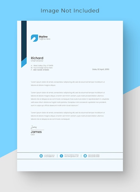 PSD business corporate letterhead professional design company design business layout letterhead