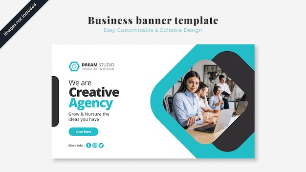 PSD business cover mockup with image