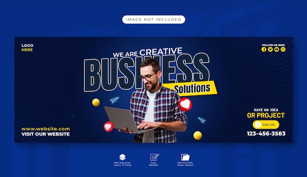 business cover template web banner template digital marketing agency