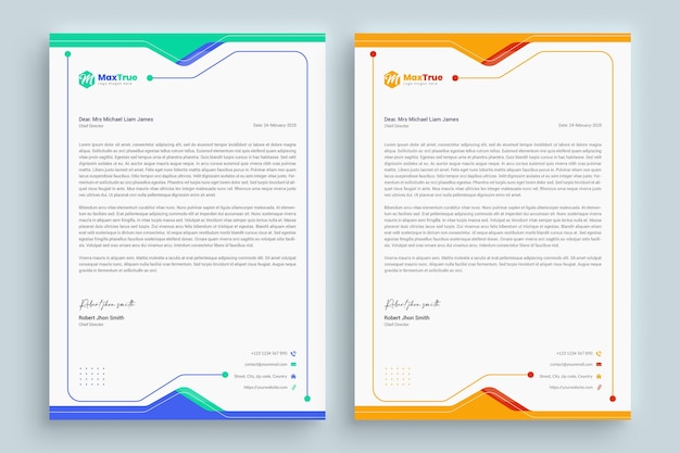 Business creative letterhead template design