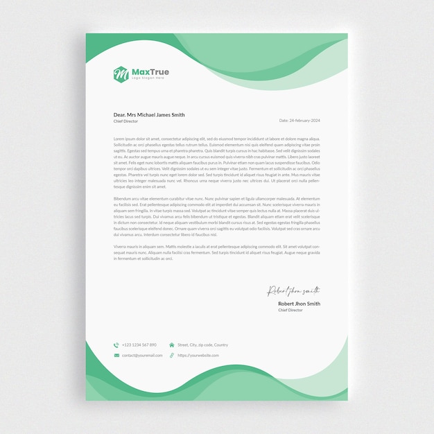 Business creative letterhead template