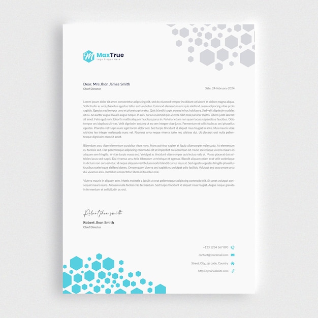 Business creative letterhead template