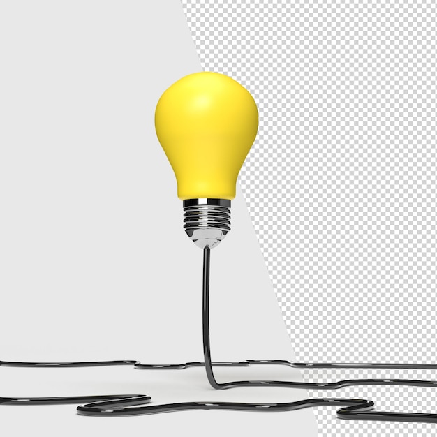 Business creativity and inspiration concepts with light bulb on background think big ideas motivation for success 3D rendering