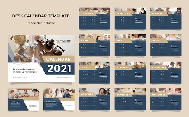 PSD business desk calendar design template design template