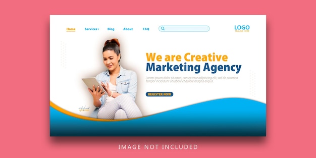 PSD business digital marketing web landing page template