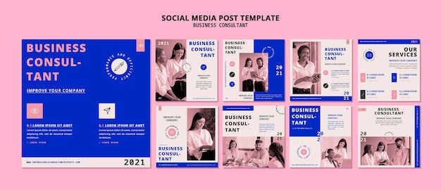 PSD business document instagram post design template