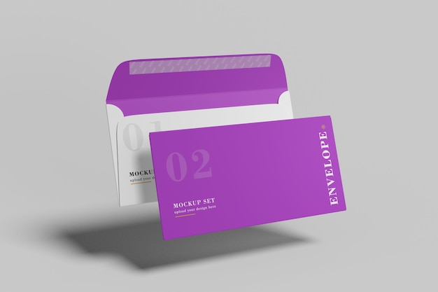 business envelope mockup design 3d rendering