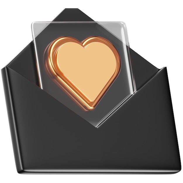 PSD Икона business essentials pack 3d сердце в конверте икона