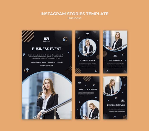 Шаблон истории бизнес-события instagram