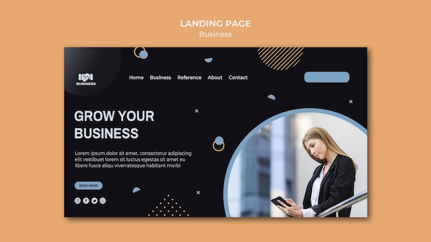 PSD business event template landing page