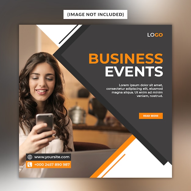 PSD business events social media post template