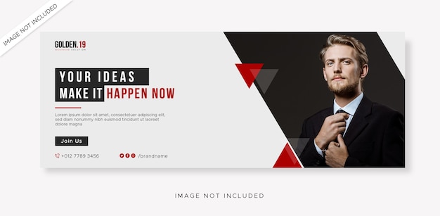 Business facebook cover and web banner mock up