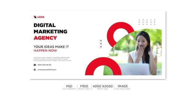 PSD business facebook cover and web banner